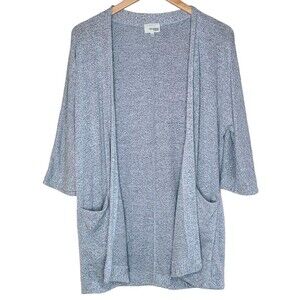 Aritzia Wilfred Free Zlata Sweater Open-front Pocket Cardigan Grey Women Size XS